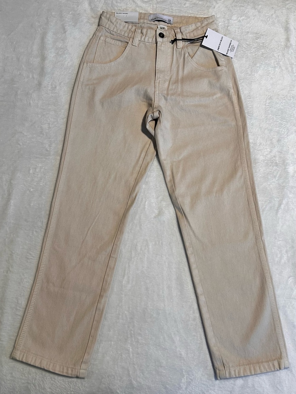Paper Denim & Cloth Men's Cream/Tan Straight-Leg Chinos